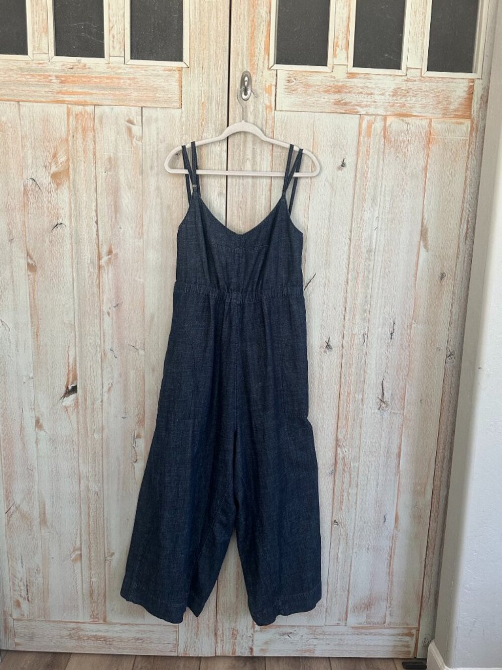 Anthropologie/Pilcro Wide Leg Denim Jumpsuit  Size L